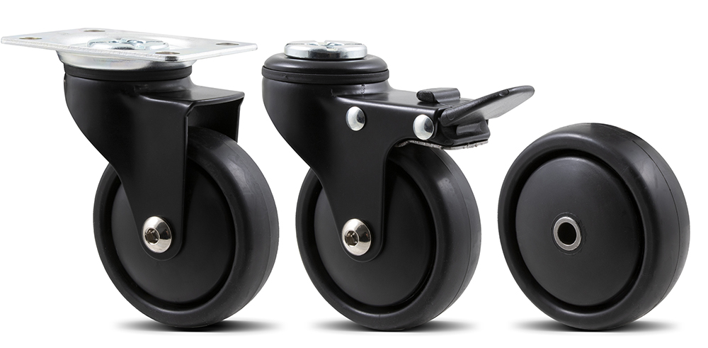 Decorative Midnight Black K Series castors